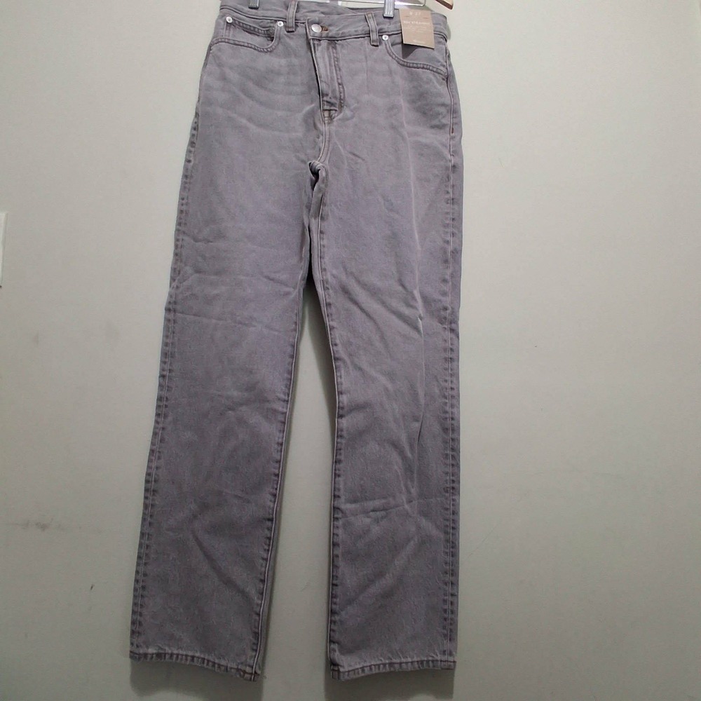 Madewell 90s Straight High‎ Rise Grey Jeans NQ177 Womens Size 27 NEW